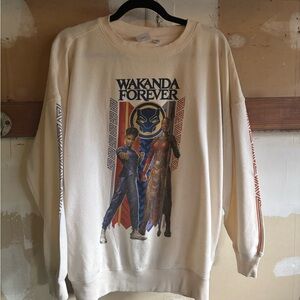Source Unknown Wakanda Forever Graphic Crewneck Sweater